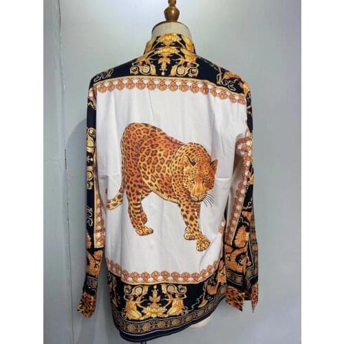 JW5083 Fashion Mens Shirts 2021 Runway Luxury famous Brand European Design party style Mens Clothing