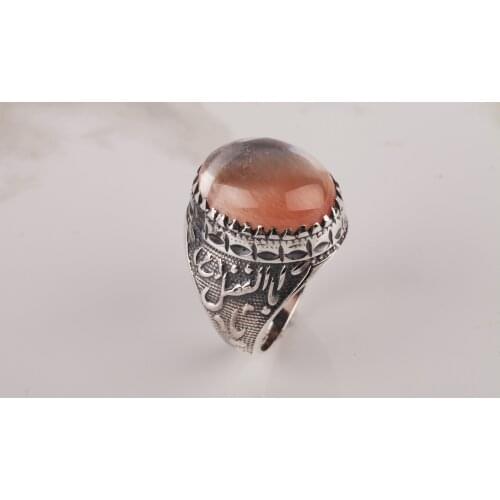 UM US JEWELRY Quartz Gemstone 925 Sterling Silver Men Ring