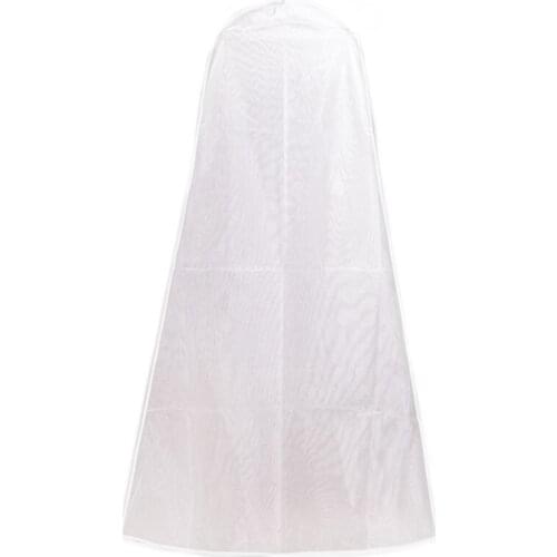 160cm Organdy Semi Transparent Wedding A-Line Dress Dustproof Cover Bride Gown Storage Bag Foldable Garment Clothes Case