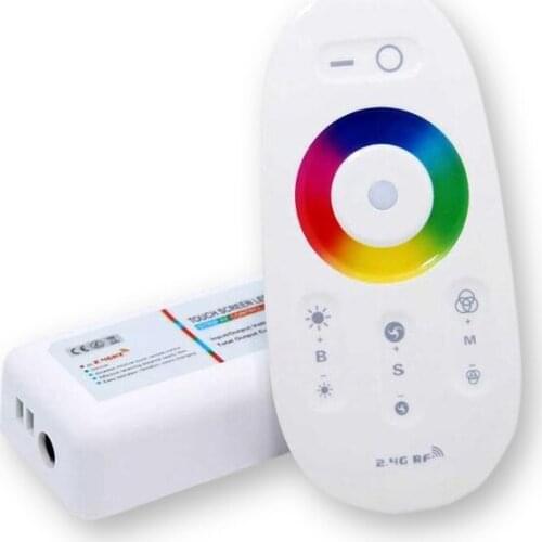 Good 2.4G Wireless RF Touch screen RGB LED Controller DC12V-24V 18A RF remote control for 3528 5050 RGB led strip Free Shipping