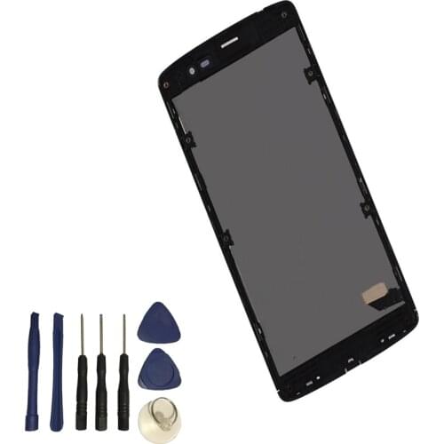 For LG Leon H340 H320 H324 H340N Touch Screen Digitizer + LCD Display Monitor Panel Module Assembly With Frame + Free Tools
