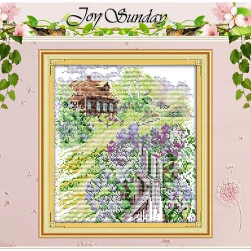 Country Path Patterns Counted Cross Stitch 11CT 14CT Cross Stitch Set Wholesale Scenery Cross-stitch Kit Embroidery Needlework