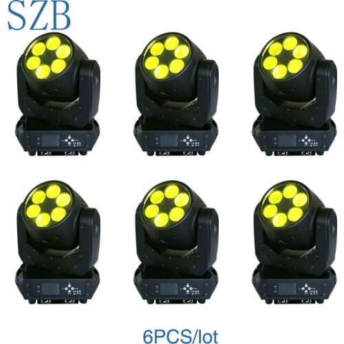 Super Beam 6x25W LED Moving Head Light White Lamp Ultimate Lens Rotation LED Bar Effect Stage Party Light 6pcs/lot/SZB-MH0625