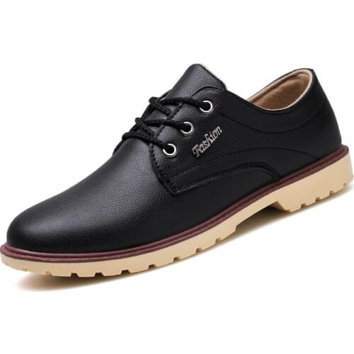 Autumn Mens Leather Shoes Mens Casual Fashion Mens Shoes Trend Wild Work Slip Breathable Waterproof Single Shoessk6