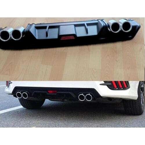 For Honda Civic Rear spoiler Rear Bumper Diffuser Protector Fit 2016 2017 2018 Civic Bumper Body kit rear lip rear spoiler