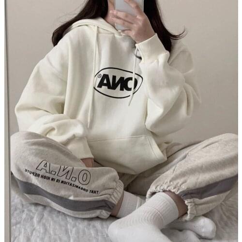 Womens Sweatshirt With Cotton Thickening New 2020 Autumn And Winter Korean Loose Hoodie Sweatshirt All-match En