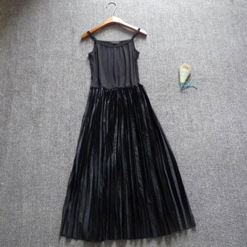 Women Sleeveless Basic Spaghetti Strap Dress Spring Autumn Elastic Velvet Patchwork Casual Dresses Female Vestido