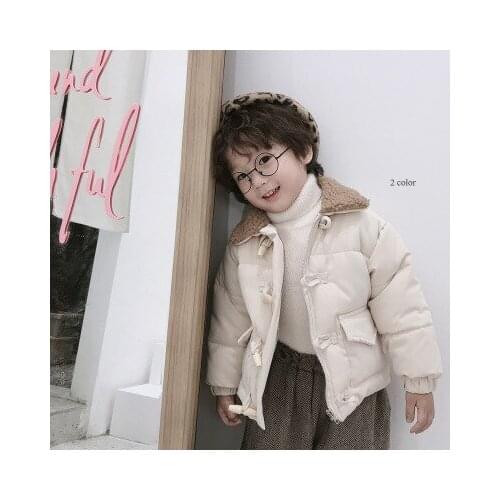 Girls Winter Coat Baby Cotton-padded Parkas Autumn Thicken Cotton Outerwear Turn-down Collar Chrismas New Year Costume 18M 2-7Y