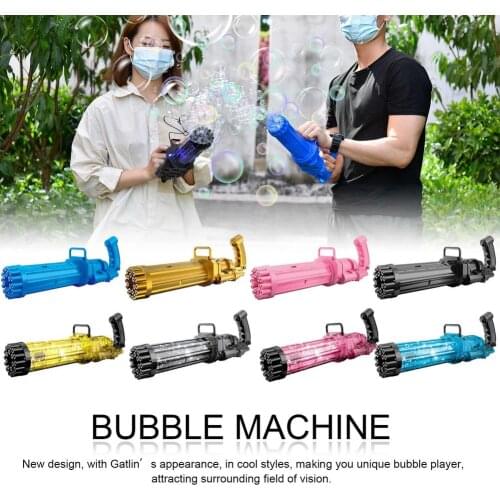 15.5Inch Gatling Bubble Machine Toy 21 Holes Bubble Maker Toy Cool Bubble Gun For Toddlers Outdoor Photography Tools Traveling