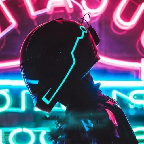 2 Pcs Cold Light Motorcycle Bar Helmet Signal Flashing Stripe Night Motocross Riding Helmet Kit Waterproof LED Light Strip