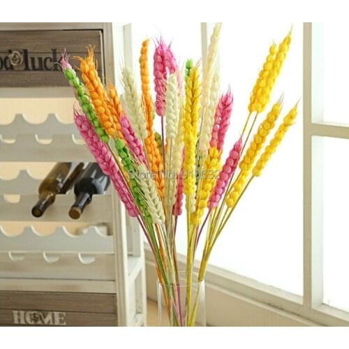 20pcs Length 81cm Artificial Wheat Bouquet Latex Bridal Flower Wedding Home Office Decoration