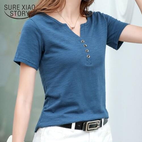 2021 Summer Women Tshirt New Harajuku Tops Loose Casual Simple Plus Size Shirts Korean Cotton Solid Short Sleeve T-shirt Lady