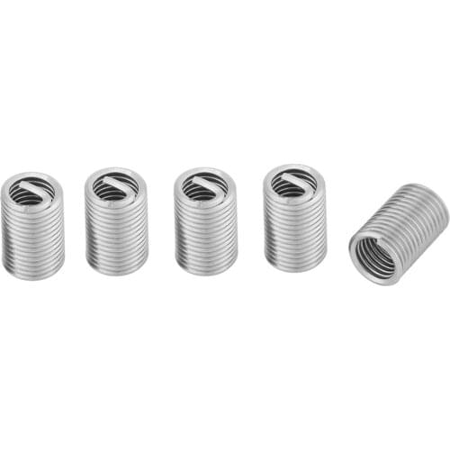 50Pcs Stainless Steel Threaded Insert Coiled Wire Helical Screw Thread Inserts M6x1.0x3D Helicoil Thread Repair Insert Tool Kit