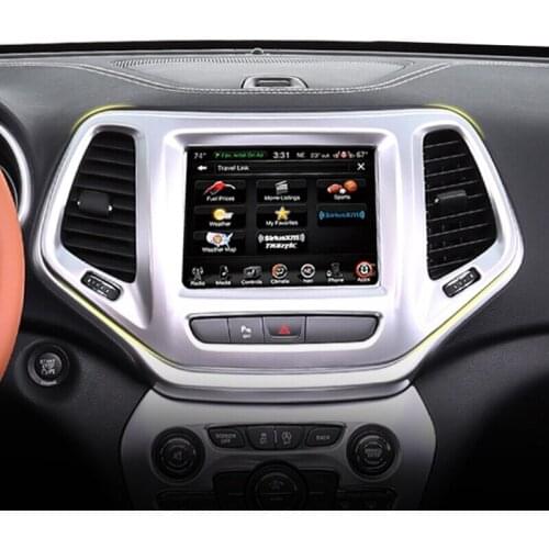 ABS Chrome Accessories FOR Jeep Cherokee KL 2014 2015 2016 2017 2018 Car navigation frame Panel Cover Trim