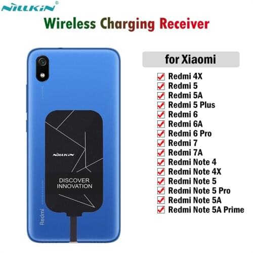 Nillkin Qi Wireless Charging Receiver for Xiaomi Redmi 4X 5 Plus 6 6A 7 7A Note 4 4X 5 Pro 5A Prime A2 Lite Micro USB Adapter