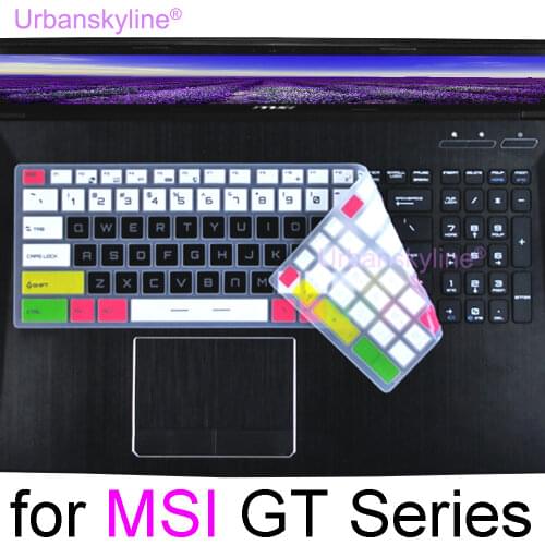 Keyboard Cover for MSI GT76 GT75 GT73VR GT73EVR GT72 GT72S GT72VR GT63 GT62VR Titan Pro DT Gaming Silicone TPU Laptop Skin Clear