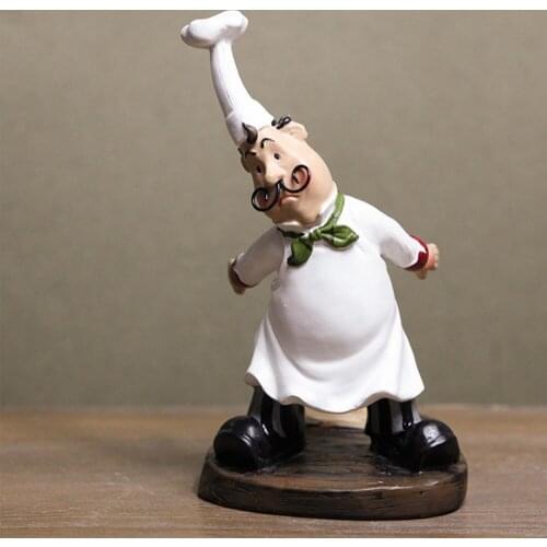 Bottle Holder Wine Rack Display European Figurines Champagne Chef Plasthetics Black Plastic Kitchen Table Decoration