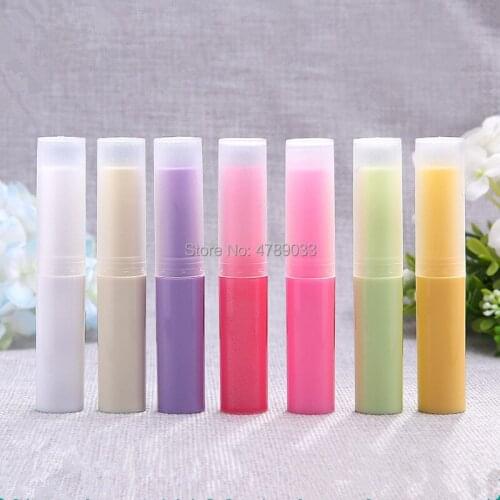 50/100pcs 4g/4ml Lipstick Tube LipBalm Containers DIY Empty Cosmetic Containers with matte cover Refillable Bottles