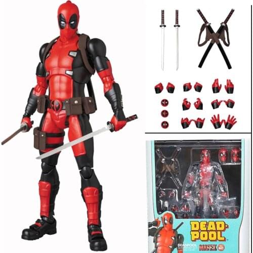 Mafex 082 Deadpool Figure Comic Version Collectable Model Toy Doll Gift 6inch
