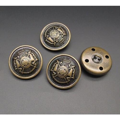 10pcs Fashion Jacket Metal Button Males Suit Vintage Copper Button Retro Silver Coat Button DIY Sewing Clothing Accessories