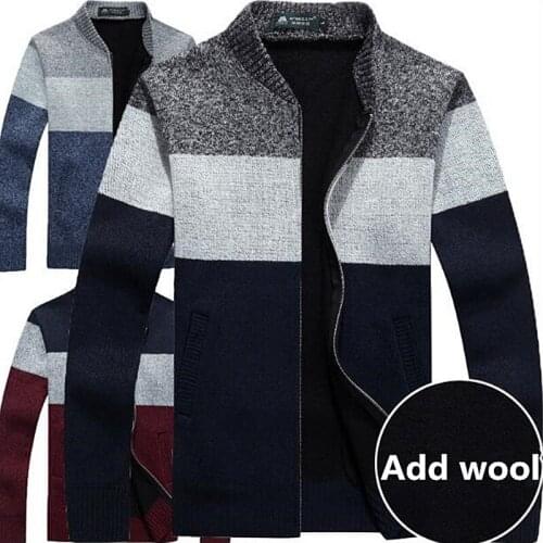 Mens Knitted Sweaters Cardigans Collar Winter Wool Sweater Fashion Cardigans Male Sweaters Coat Brand Mens Clothing08