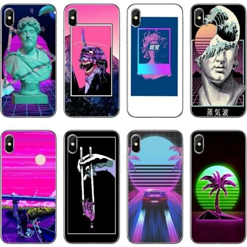 TPU Soft Case For Samsung Galaxy A70 A60 A50 A40 A30 A10 A9 A8 A6 Plus A7 A5 A3 2018 2017 2016 Vaporwave Aesthetic Phone Case