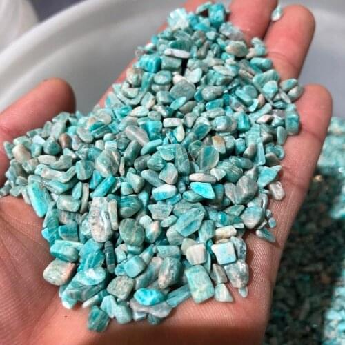 100g Natural amazon crystal powder from mineral rock fish pot gravel stone, original bonsai stone decorative stone energy