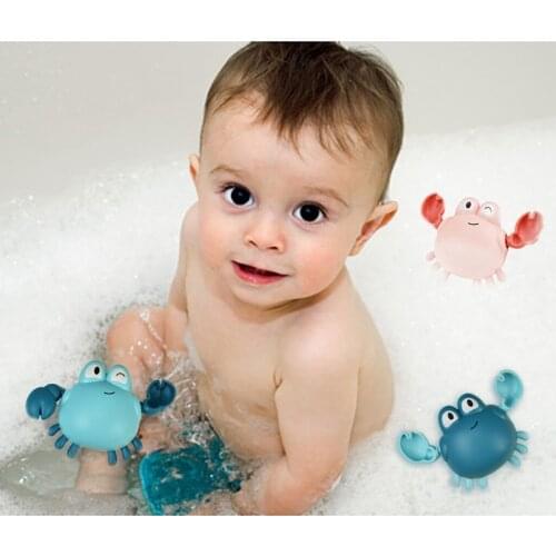 New Baby Bath Toys Swimming Water Toys Bath Pool Toy Cute Wind Up Crab Animal Bath Toy Beach Bathe Room Water Fun Game Toys
