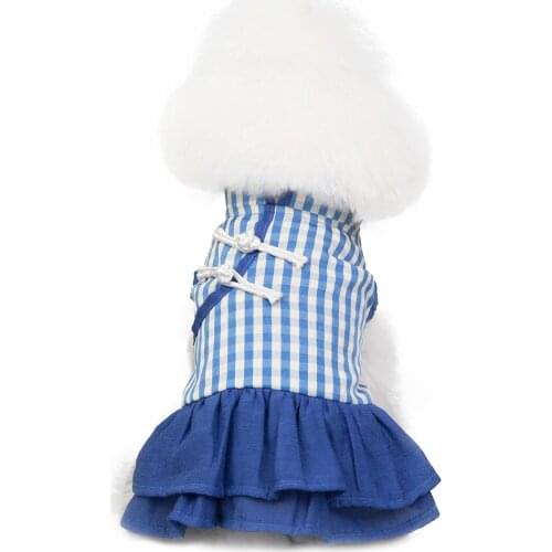 Chinese style cat clothes Teddy dog clothes new spring and summer cheongsam skirt