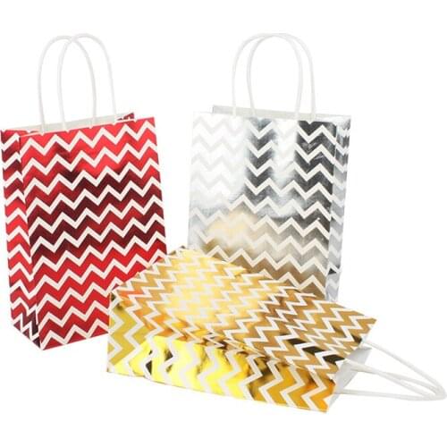 12Pcs/Lot 15x8x21cm Kraft Paper Bags Cute Small Gift Bags for Wedding Party High Quality Jewelry Bags Thick Makeup Packaging Bag