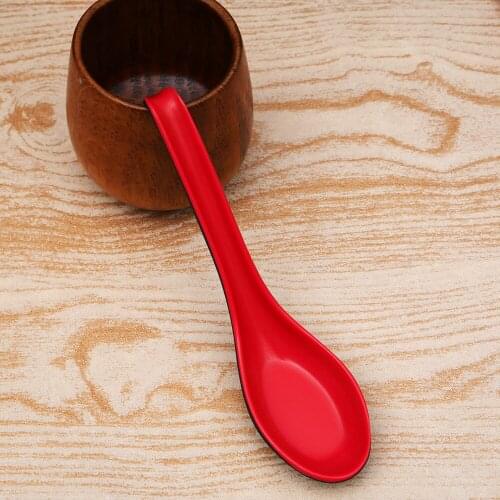 Food-grade Plastic Soup Spoon Home Flatware Long Handle Japanese Bowl Soup Porridge Spoon Hot Coffee Dessert Scoop