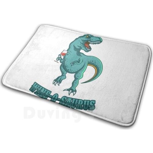 Wine Lover Dino Wine Drinker Gift Connoisseur Mat Rug Carpet Anti-Slip Floor Mats Bedroom Dino Wine Lover Wine Drinker Sommelier