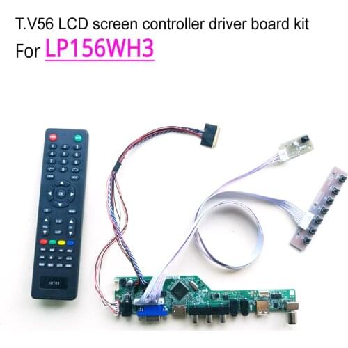 For LP156WH3 laptop led lcd monitor T.V56 screen controller driver board DIY kit /VGA/AV/USB 15.6" LVDS WLED 1366*768 40 pin