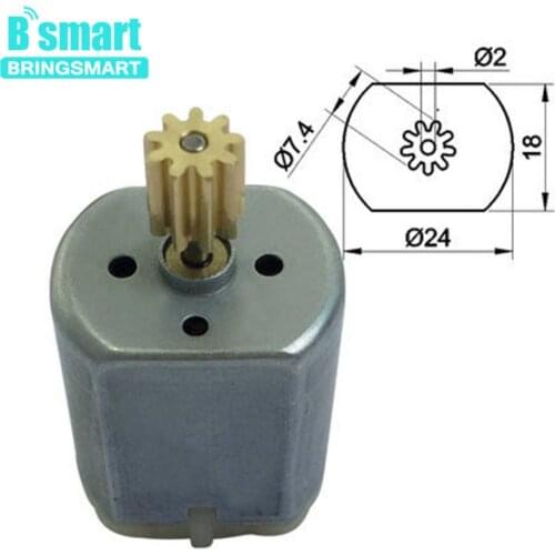Bringsmart High Speed Motor with Gear M0.8-10T 12v DC Motor Micromotor Vehicle Power Window Car Door Lock Rearview Mirror