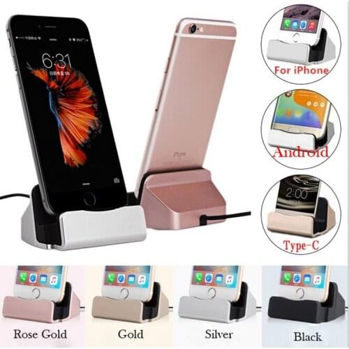 For iPhone Huawei Samsung Xiaomi Oneplus Charger Dock Wireless Charger Stand USB Data Cable For IOS Type C Micro Charging Base
