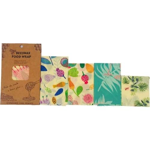 20pcs/bag 5S+10M+5L Beeswax Wraps Natural Zero Waste Plastic Fresh Cloth Wrapper Reusable Sustainable Fruit For Home Garden