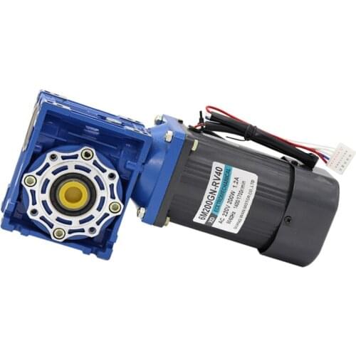 200W RV40 worm gear motor 220v AC speed regulating motor high torque forward and reverse motor small motor