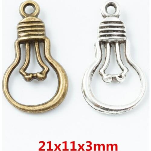 85 pieces of retro metal zinc alloy light bulb pendant for DIY handmade jewelry necklace making 6819