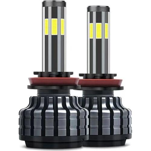 10000LM H1 H3 H7 H11 H13 880 9005 9006 9004 9007 car led headlights 360 degree six-sided high brightness LED car headlights 50W