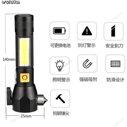 Safety hammer car multi-function flashlight four-in-one car emergency fire escape hammer car window breaker CD50 Q04