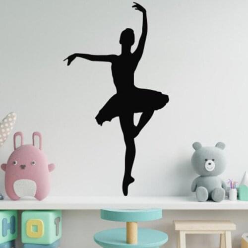Ballet Wall Decal Ballerina Ballet Dancer Gymnastics Wall Stickers Dance Studio Decor Girls Bedroom Decor Vinyl Art Decal B221
