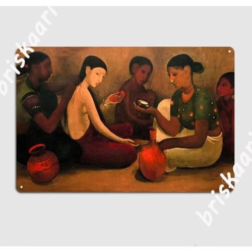 Brideandamp 39 S Toilet Amrita Sher Gil Metal Sign Painting Décor Home Vintage Wall pub Tin sign Poster