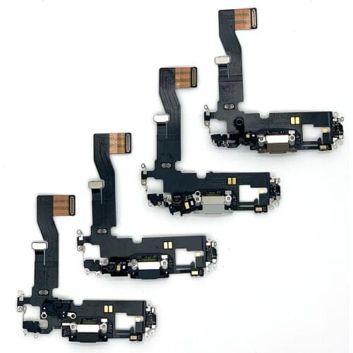 For Apple iphone 12 Pro 6.1" Charging Port Charger Dock Mic Audio Flex Cable Ribbon Black White Brown Blue