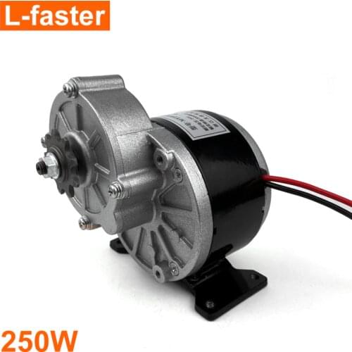 24V 250W Electric Motor With Gear 9Tooth Sprocket Gearbox MY1016Z2 Model For Electric Scooter Or Wheelchairs