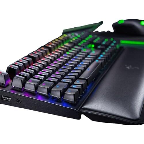 Razer Blackwidow Elite 104 Keys Keyboard Green Yellow Orange Axis RGB Wired Keyboard Wrist Support Gaming Mechanical Keyboard
