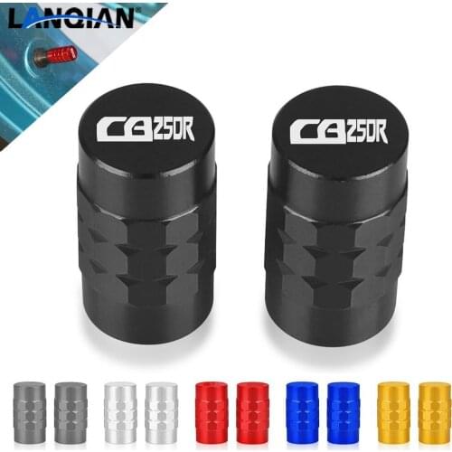 With Logo "CB250R" For HONDA CB250R Moto Accessorie Wheel Tire Valve stem caps Cover Air Aluminum Alloy Valve Caps Stem Cover