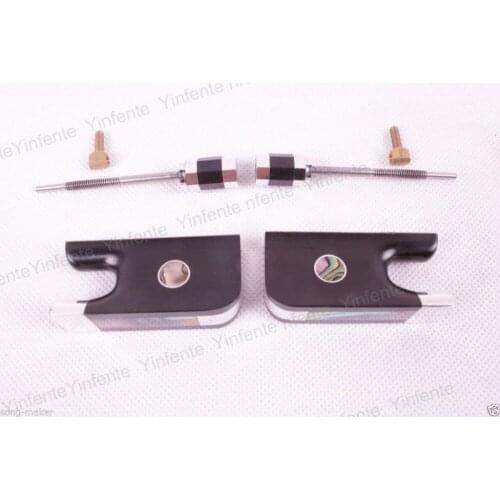 Free shipping 2 set Cello Bow F rog Pure Silver Mounted Ebony wood Advance Model