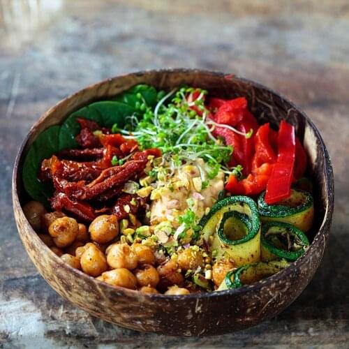 Natural Coconut Bowl Fruit Decoration Fruit Salad Noodle Bowl Wooden Rice Bowl Craft Decoration Wooden Bowl Environmental