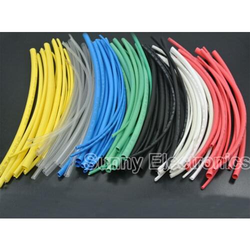 New Kit 6 Sizes 84pcs 7 Colours Assortment 2:1 Heat Shrink Tubing Tube Sleeving Wrap Wire 1.5 to 6mm Heat Shrink