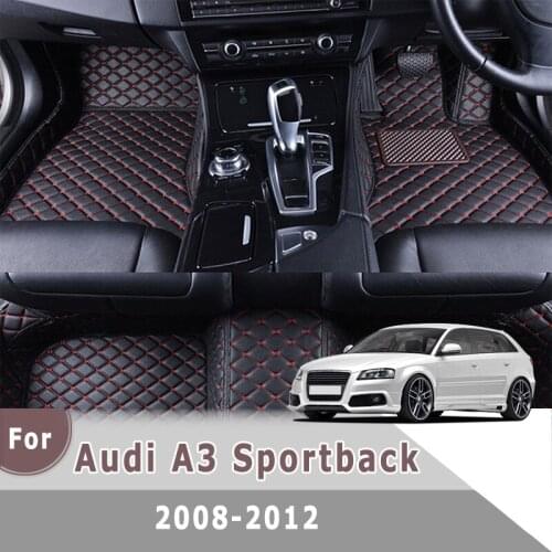 RHD Carpets For Audi A3 Sportback 2012 2011 2010 2009 2008 Car Floor Mats Auto Interiors Leather Rugs Protective Accessories